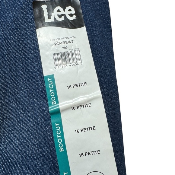 NWT Lee Mid Rise Regular Fit Bootcut denim jeans womens 16 P - Picture 6 of 12